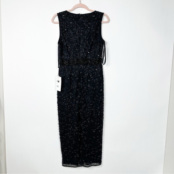 NWT Mac Duggal Geometric Embellished Sleeveless A Line Dress Size 8 - Picture 5 of 8